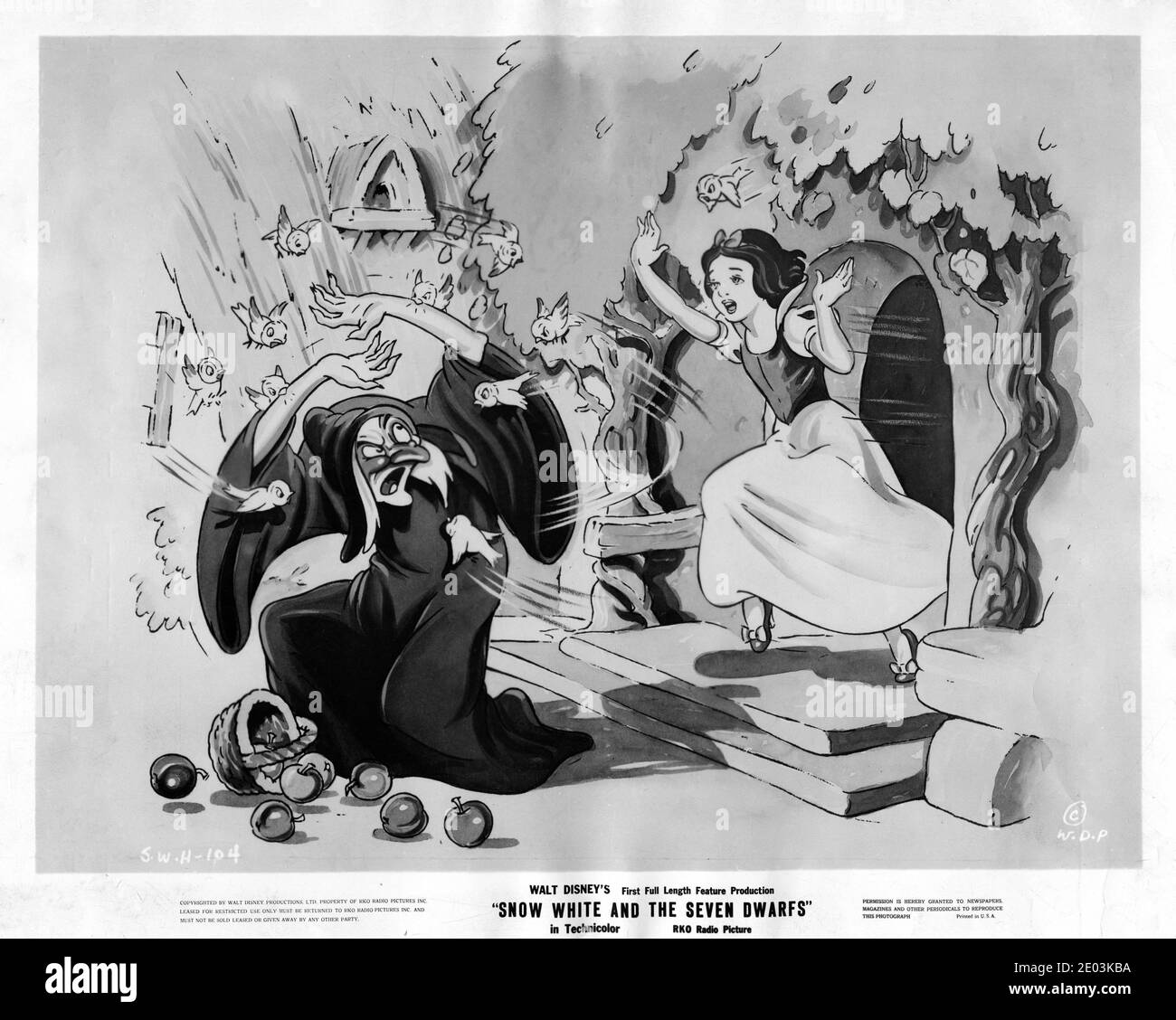 WALT DISNEY's SNOW WHITE AND THE SEVEN DWARFS 1937 supervising director DAVID HAND story Jacob and Wilhelm Grimm  Walt Disney Productions / RKO Radio Pictures Stock Photo