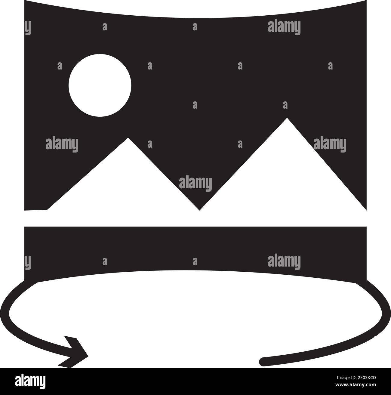 augmented reality design, panorama image icon over white background ...