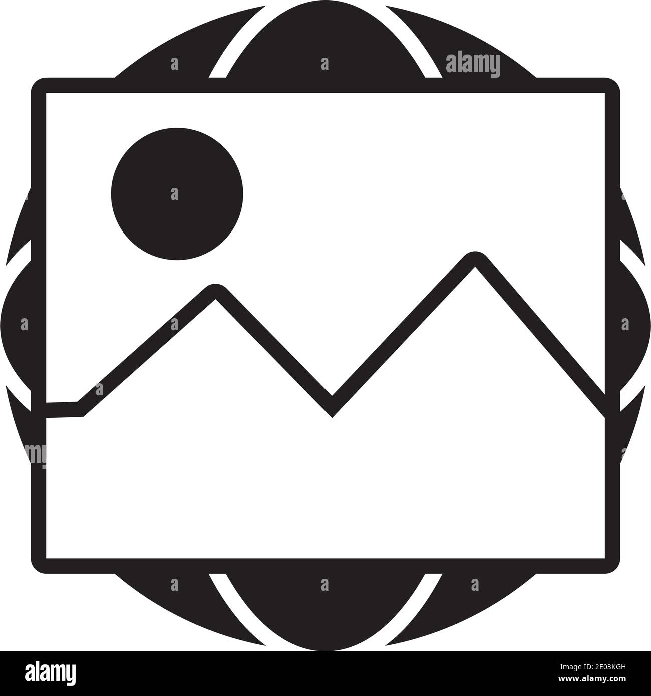augmented reality design, vr image icon over white background, line ...