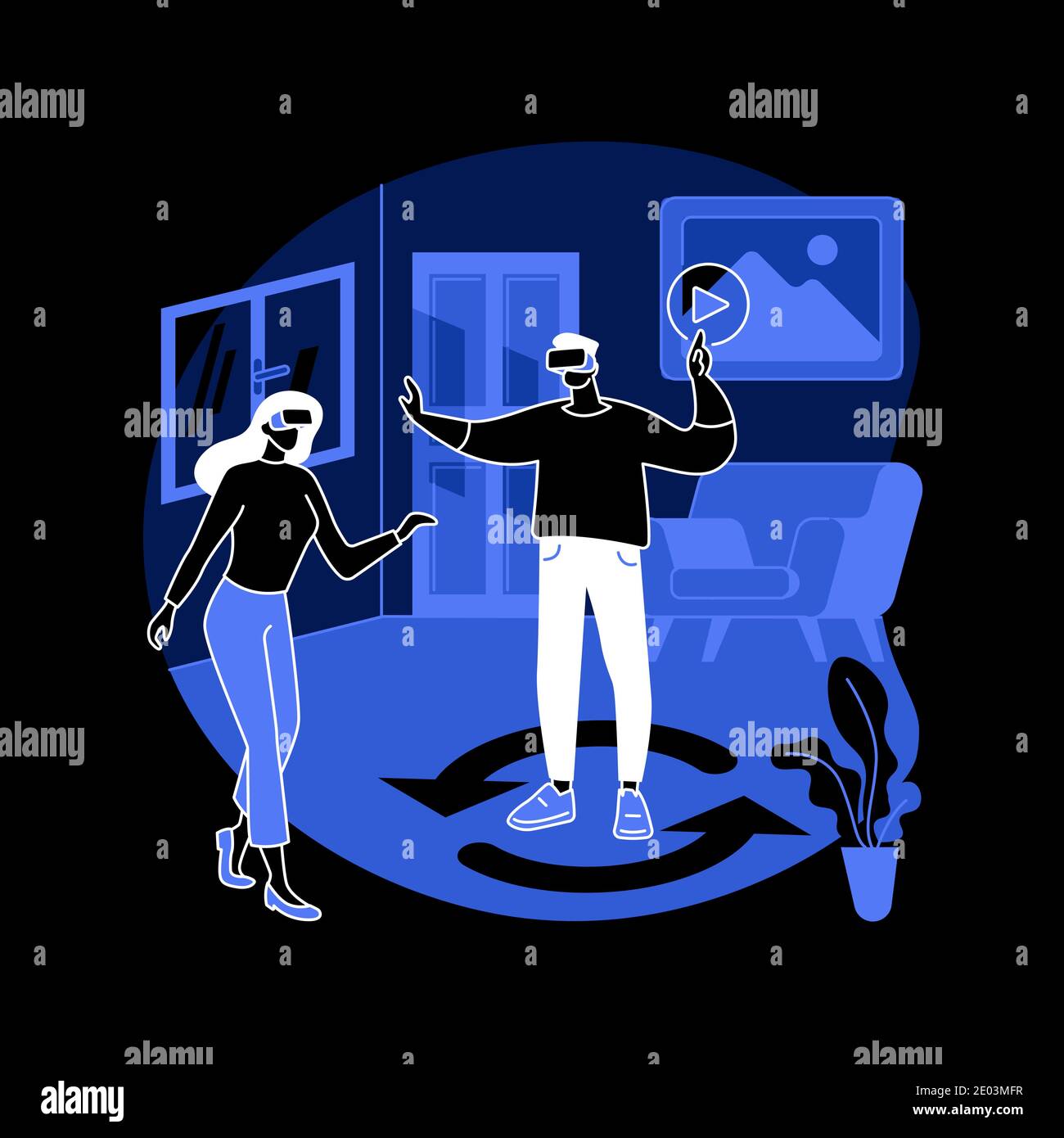 3d Virtual Tour Stock Vector Images - Alamy