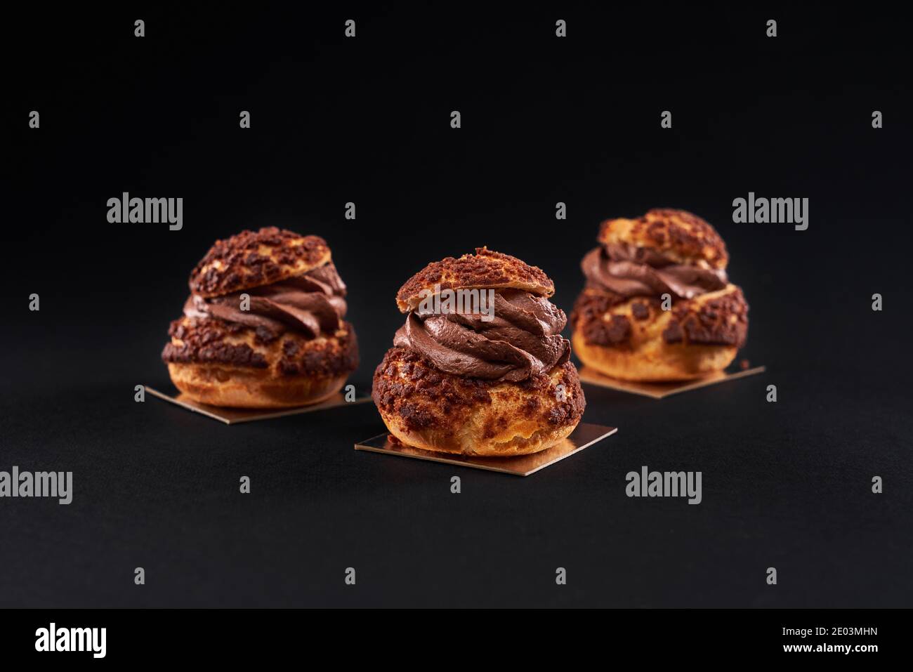 Chocolate Cream Puffs High Resolution Stock Photography And Images Alamy