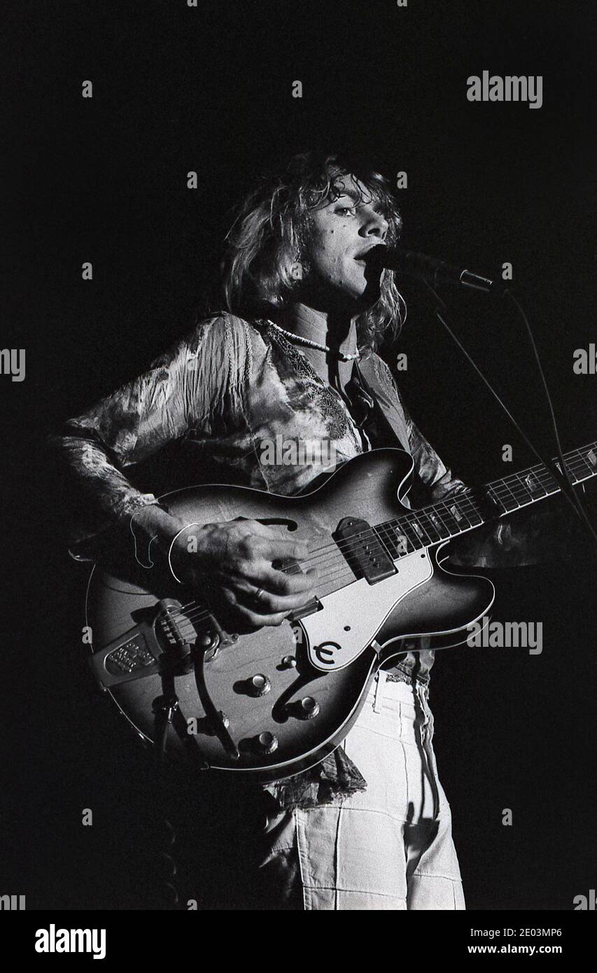 Kevin Ayers. Live gig in Ipswich 06/1976 Stock Photo