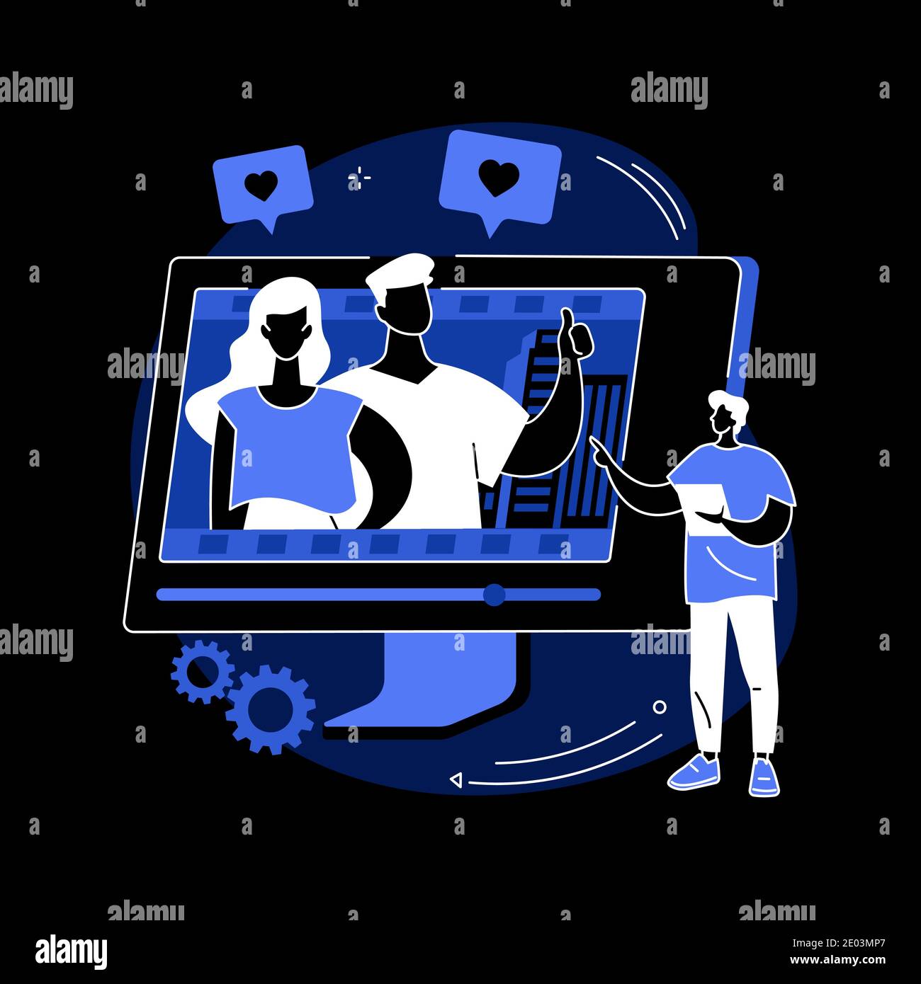 Visual storytelling abstract concept vector illustration Stock Vector 