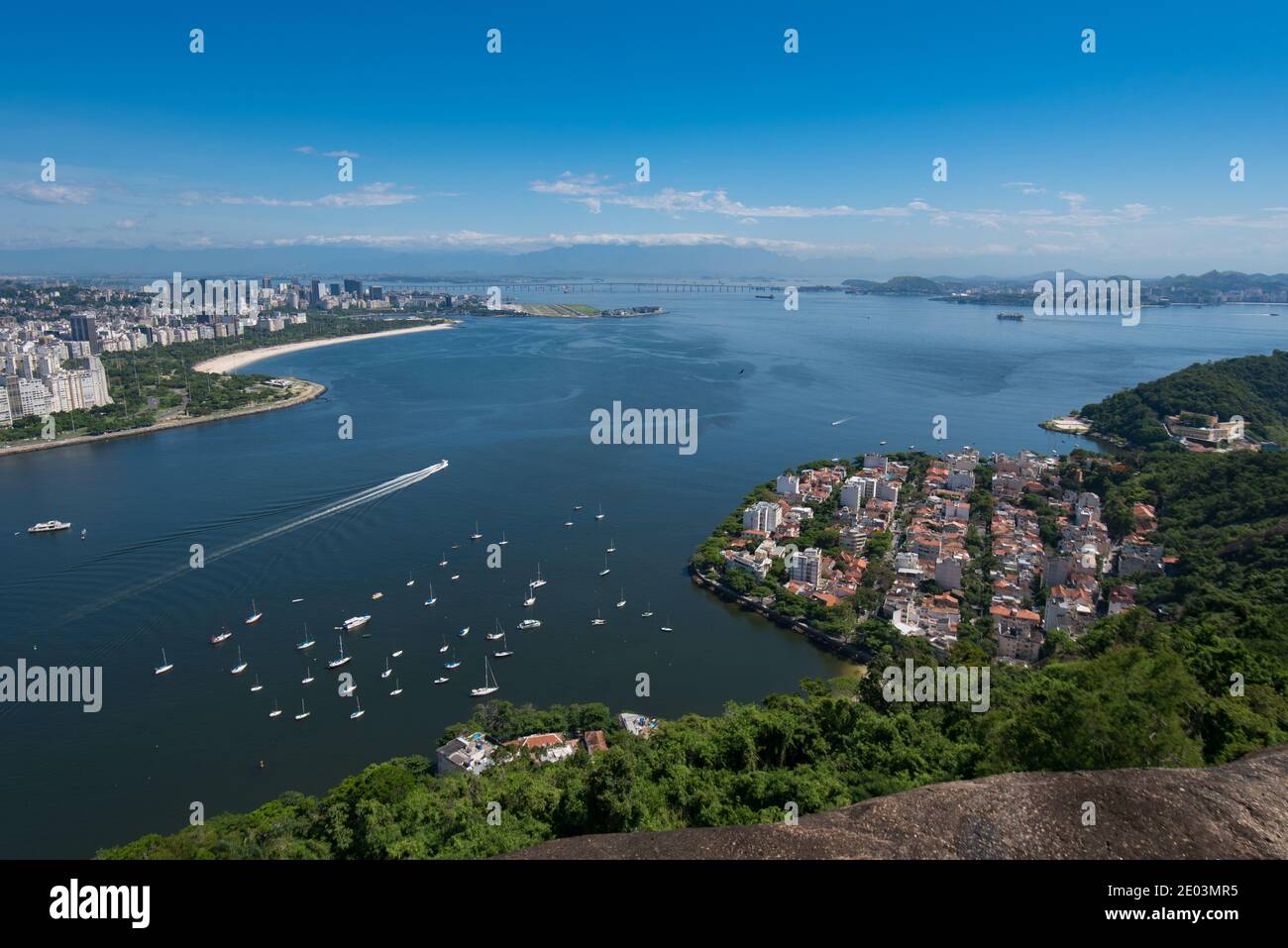 Panoramic View of Rio de Janeiro and Guanabara Bay, From Copacabana Beach to the Santos Dumont