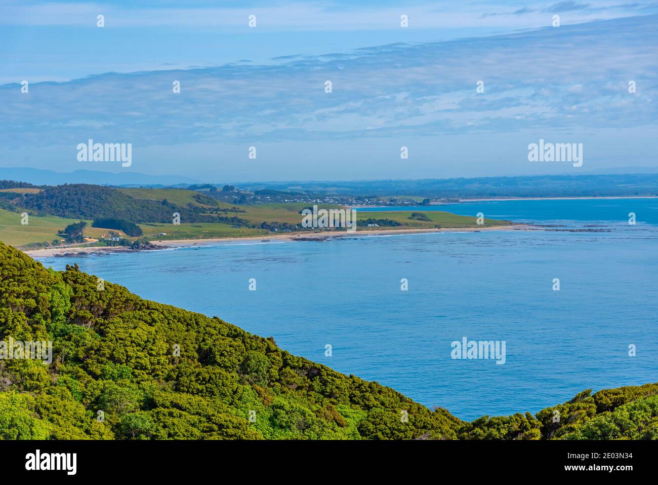 Aerial view of a Beach at Kaka point in New zealand Stock Photo - Alamy