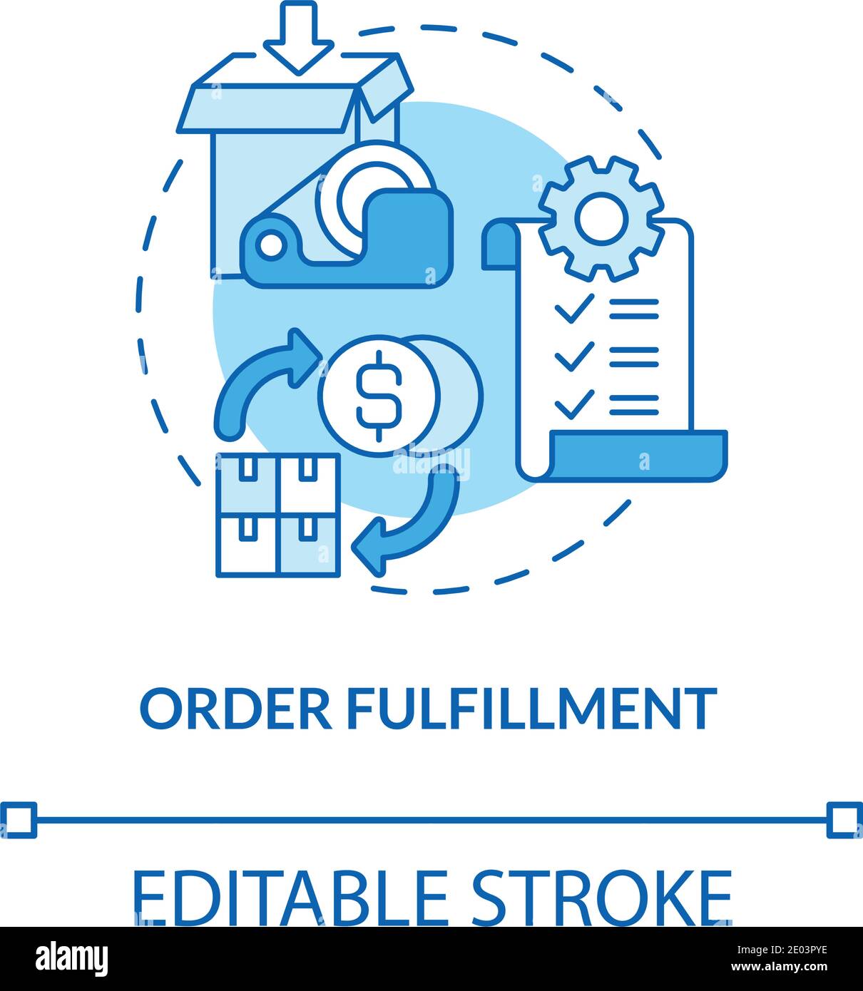 Order fulfillment concept icon stock vector image art alamy