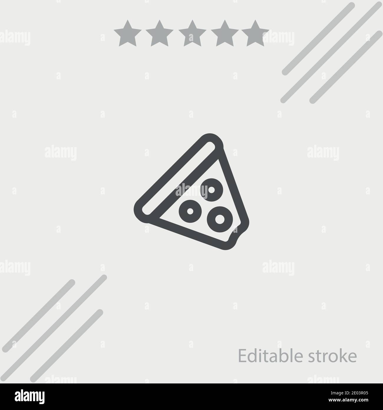 pizza triangular bitten piece outline vector icon modern simple vector illustration Stock Vector