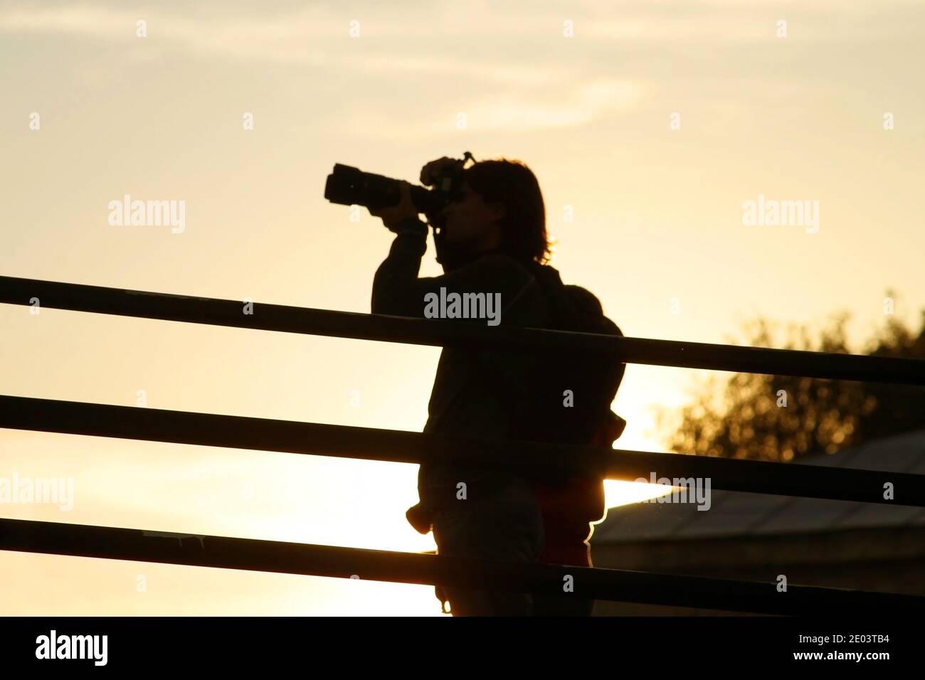 Professional bird photographer with huge telephoto lens Stock Photo Alamy