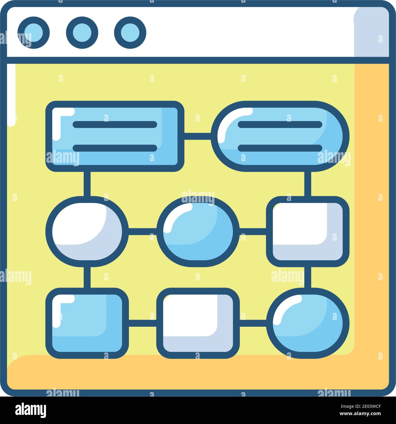 Information architecture RGB color icon Stock Vector