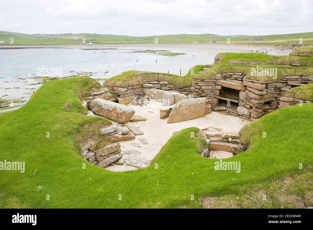 Skara Brae, a stone built Neolithic settlement, located in the Orkney archipelago of Scotland. 3180 BC to 2500 BC. Stock Photo