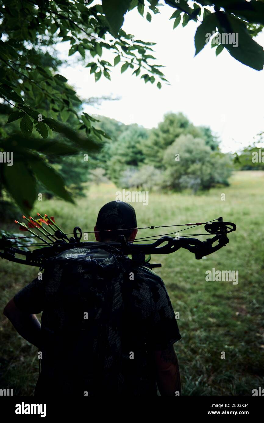 Kevin bear hunting in the Berkshires of Massachusetts Stock Photo Alamy