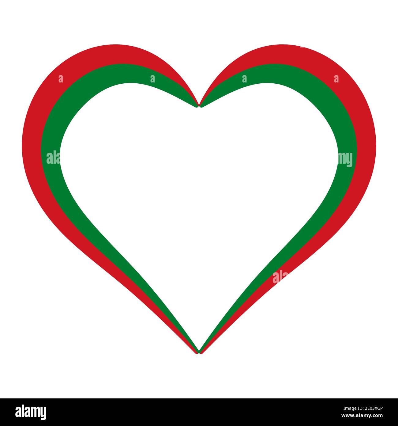 Heart shape flag Belarus, vector I love Belarus, outline calligraphy heart color flag Stock Vector