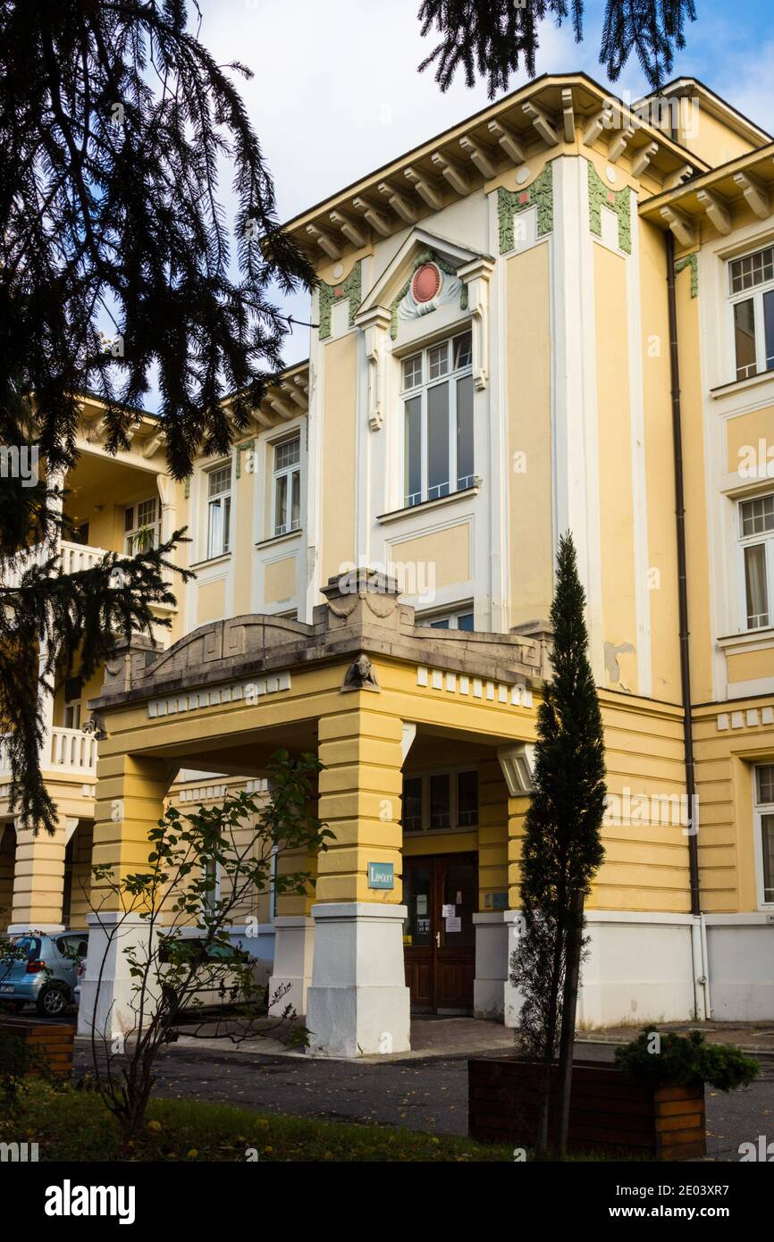 Old building of the Sopron Health Center (Erzsebet Korhaz - Elisabeth Hospital), built in 1919, Sopron, Hungary Stock Photo