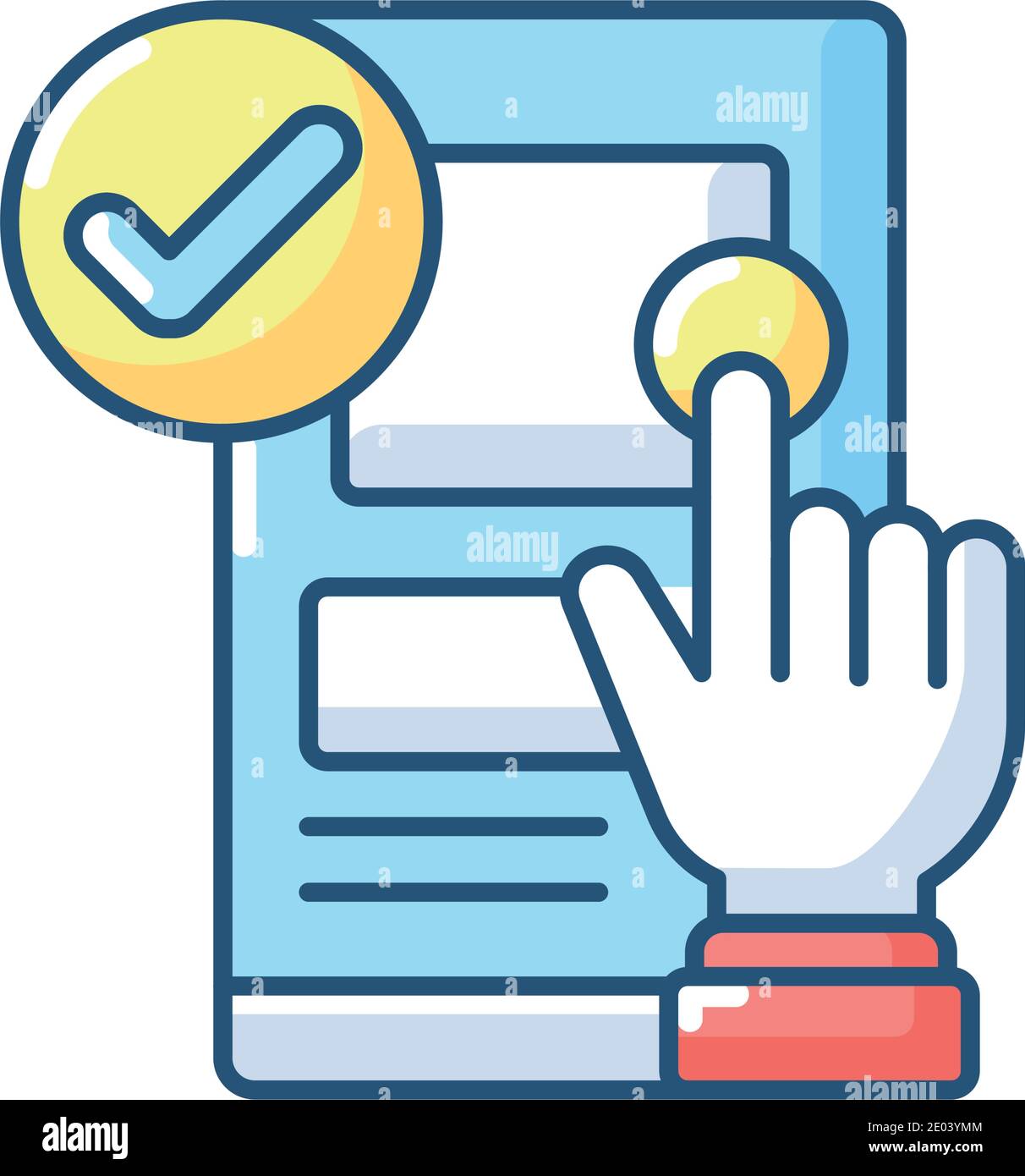 Usability RGB color icon Stock Vector