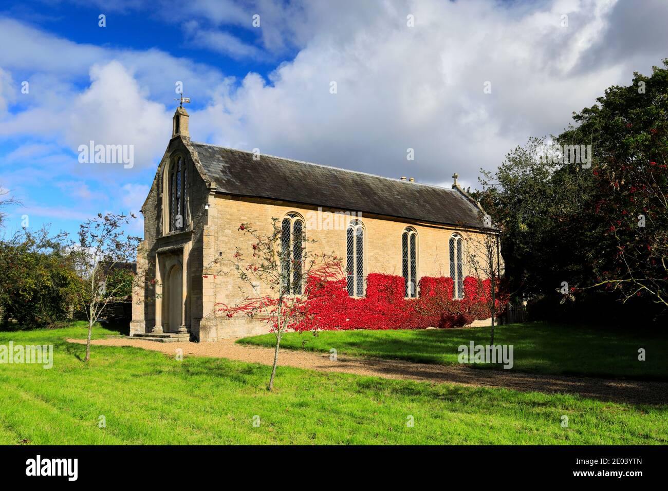 Autumn colours, Chapel of St Mary Magdalene, Ashton village