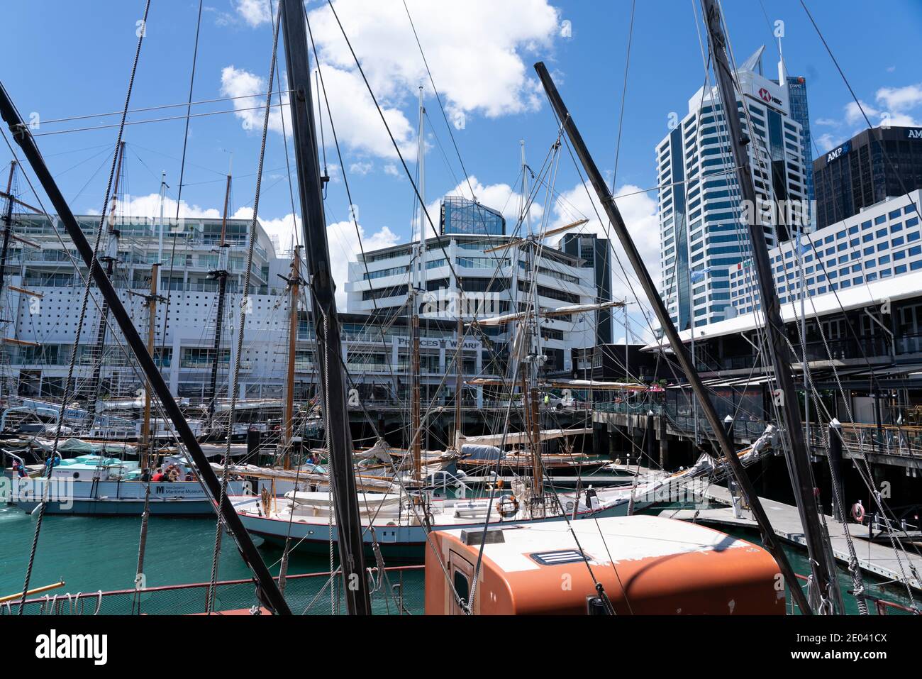Auckland New Zealand December 27 2020; forest of masts and traditional