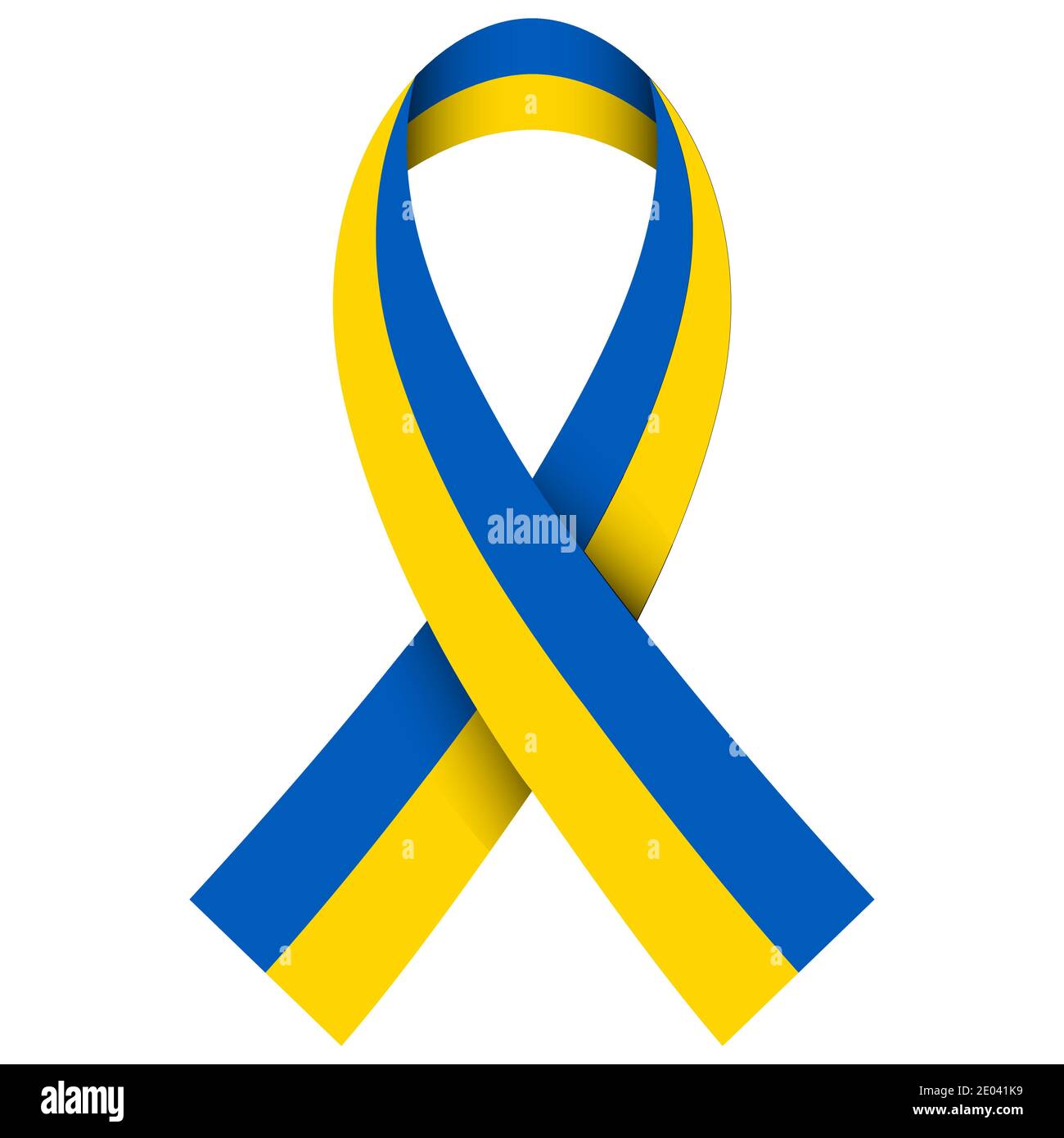 Ribbon flag of Ukraine UA, vector flag of Ukraine ribbon symbol independence freedom and unity Stock Vector