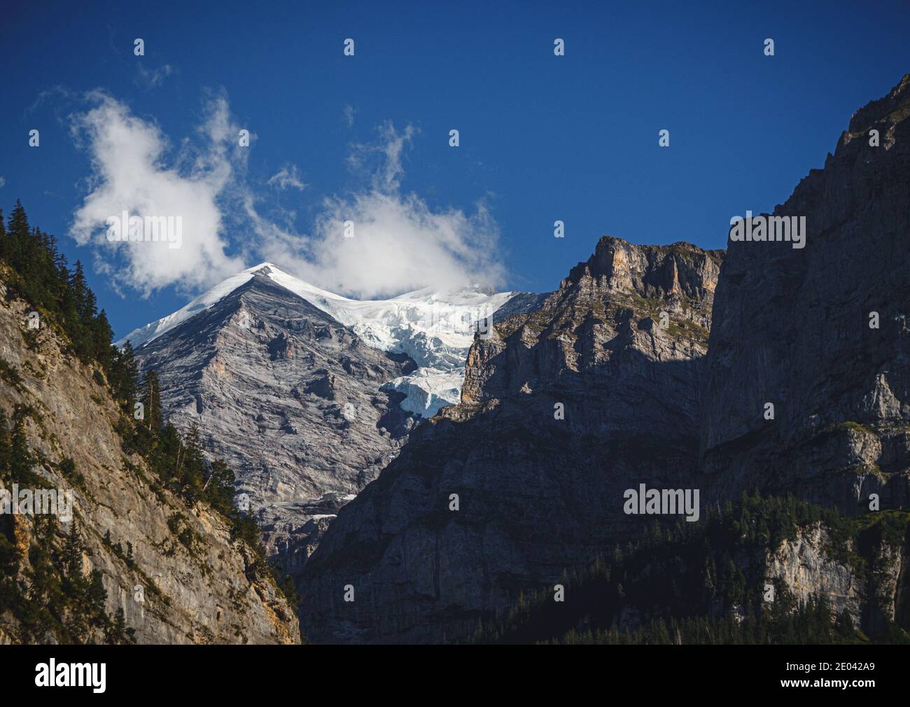 eiger jungfrau mönch switzerland swiss alps glacier Stock Photo - Alamy