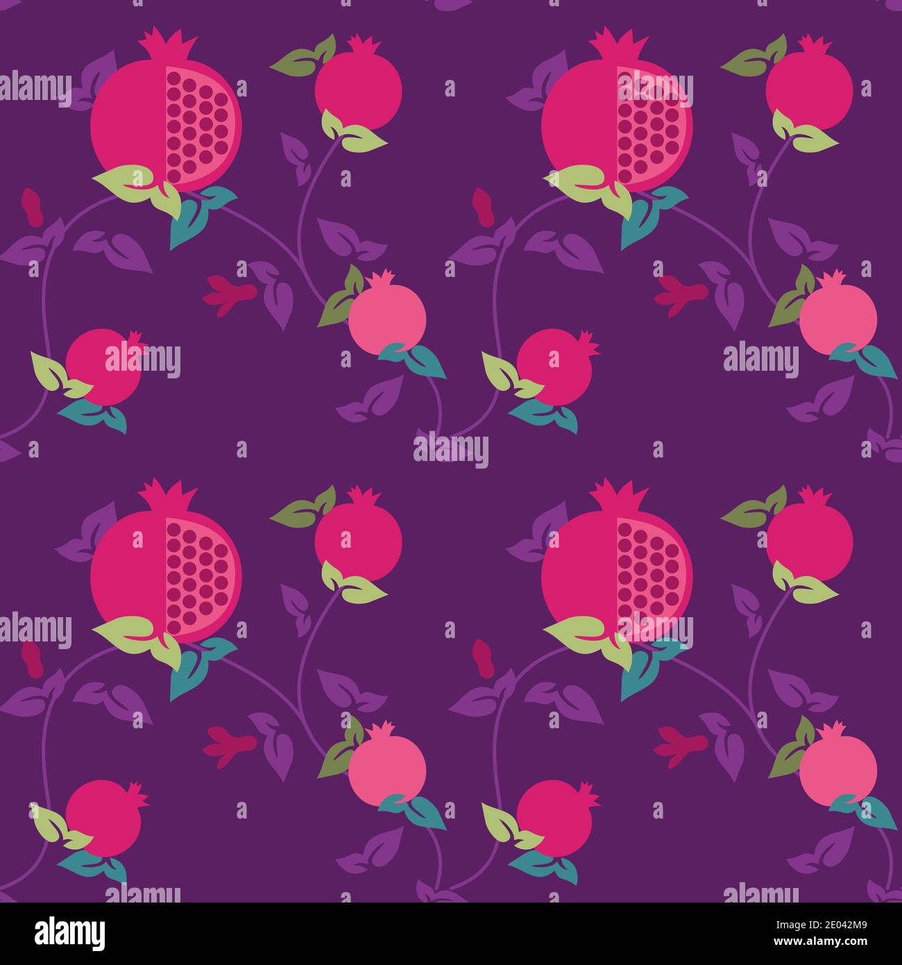 Floral blooms hand drawn vertical vector seamless pattern Stock Vector