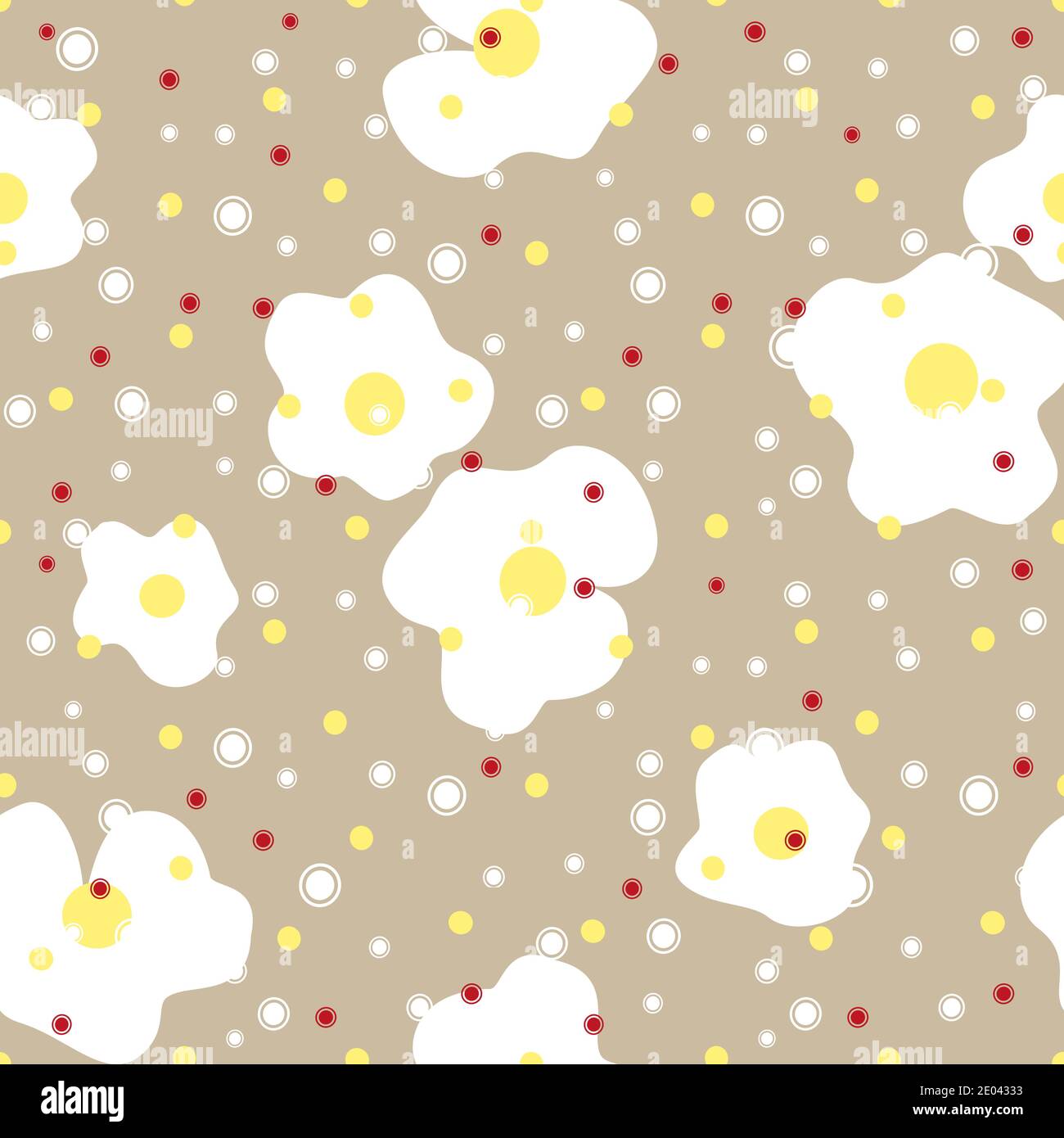 Floral blooms hand drawn vertical vector seamless pattern Stock Vector