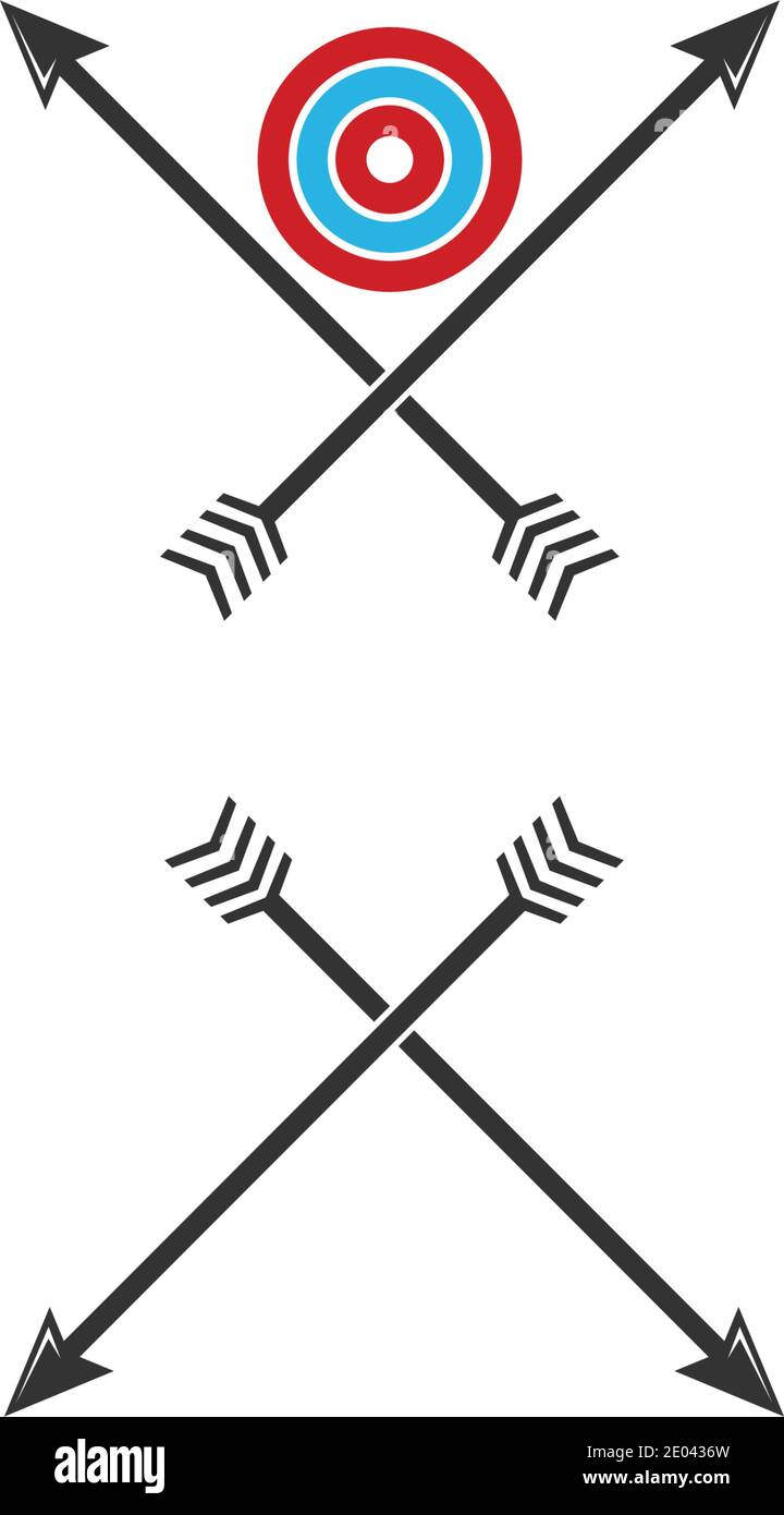 Archery logo icon vector ilustration template Stock Vector
