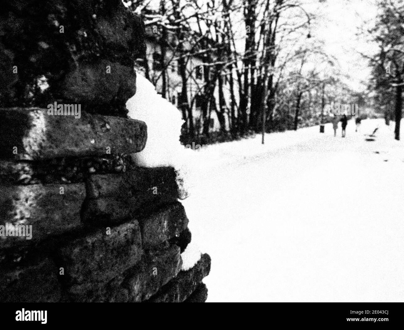 Neve a Milano Snow in Milan Stock Photo