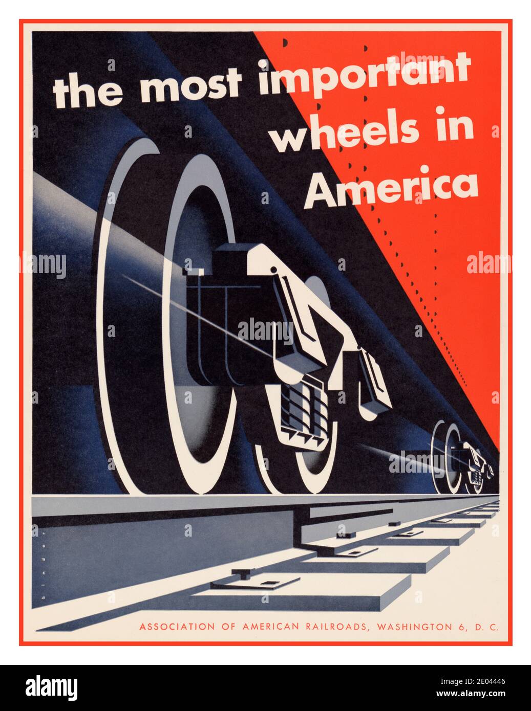 Joseph Binder patriotic railway card ~1952 Joseph Binder patriotic railway card ~1952