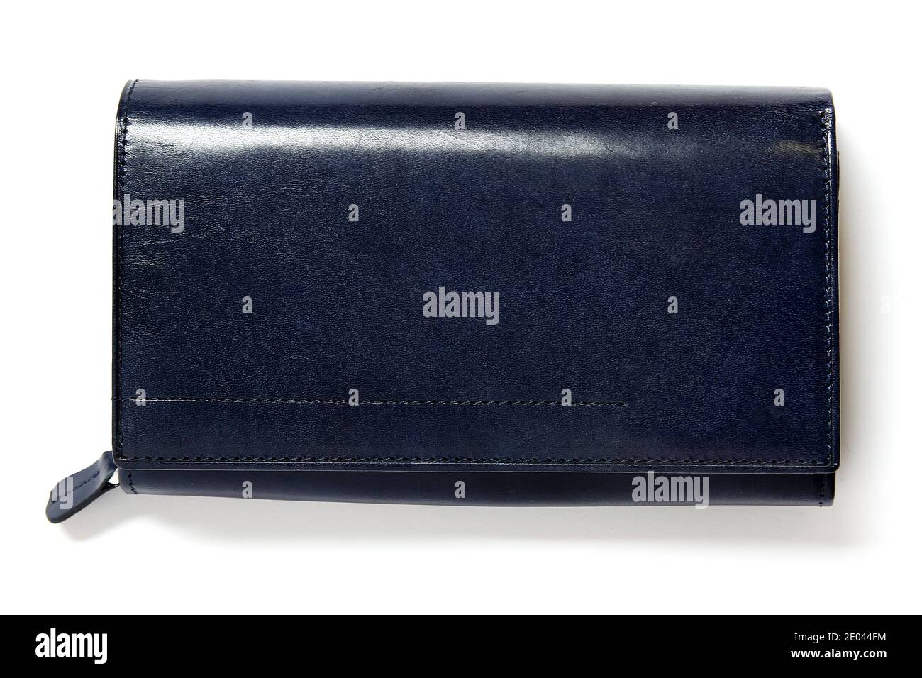 Blue Leather Purse isolated on white background Stock Photo - Alamy
