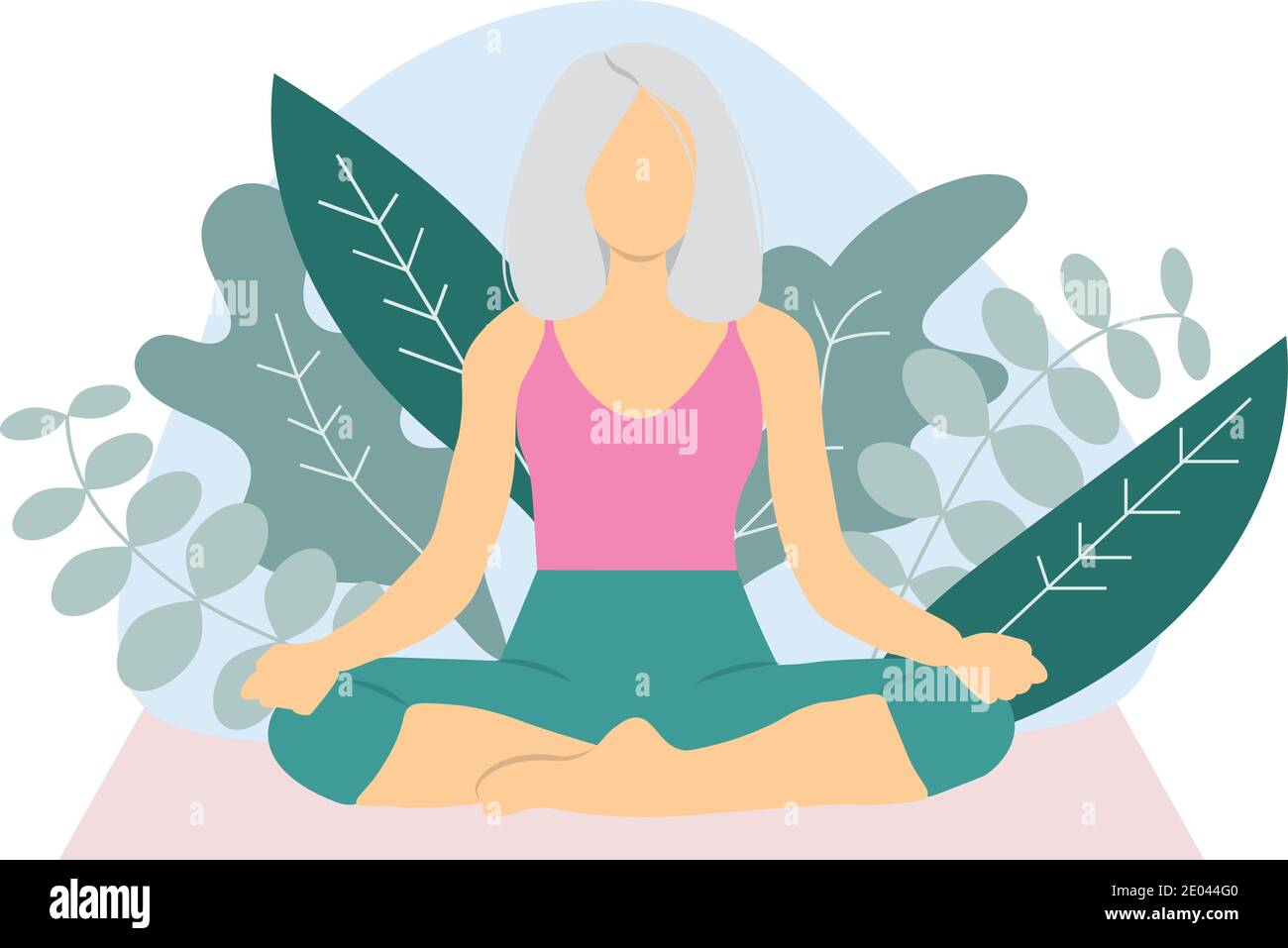 Yoga woman in position Stock Vector Images - Alamy