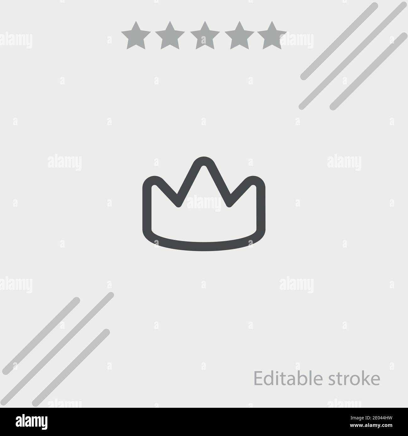 royalty outlined crown vector icon modern simple vector illustration ...