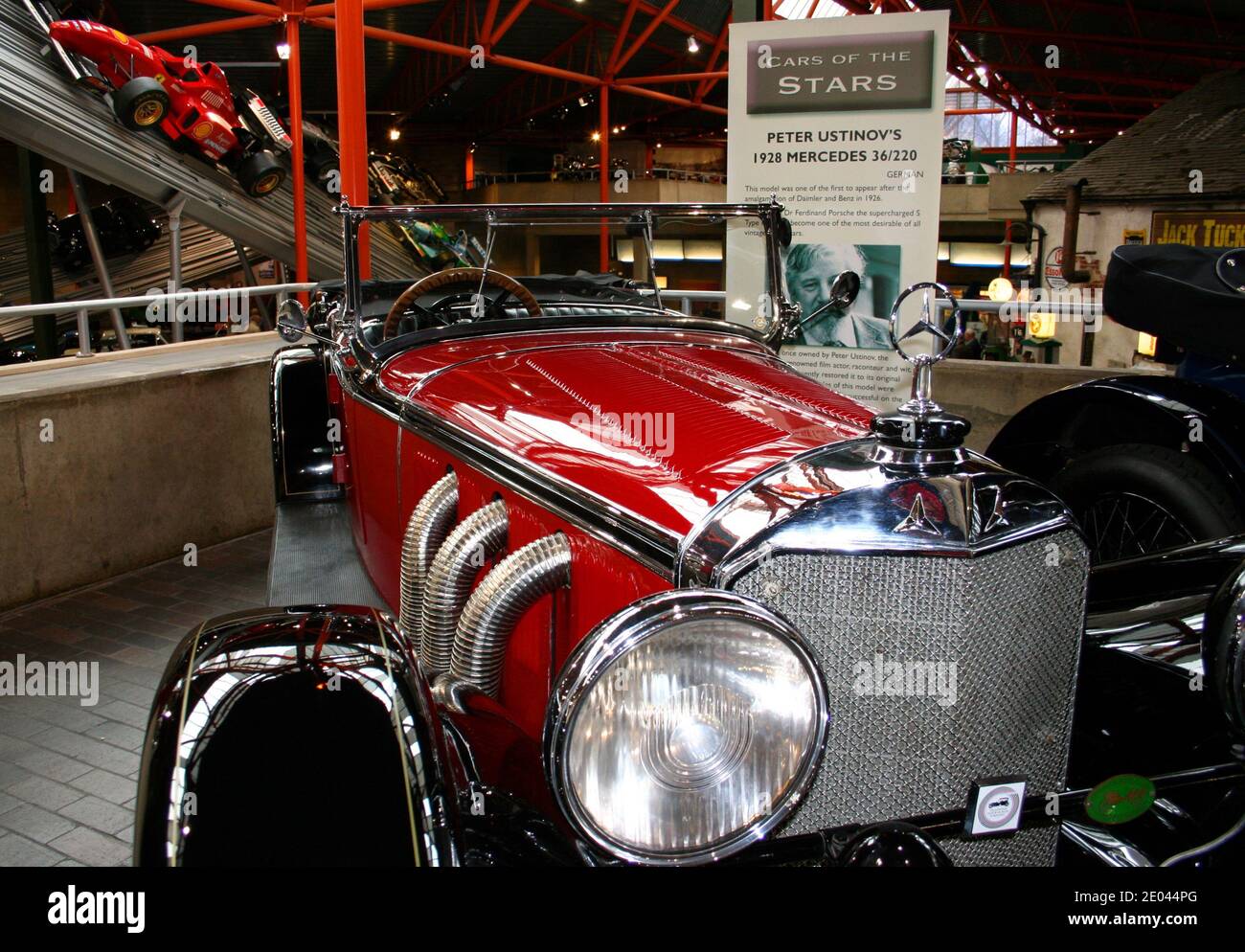 Peter Ustinov's 1928 Mercedes 36/220 car on display at the National Motor Museum Hampshire England UK Stock Photo