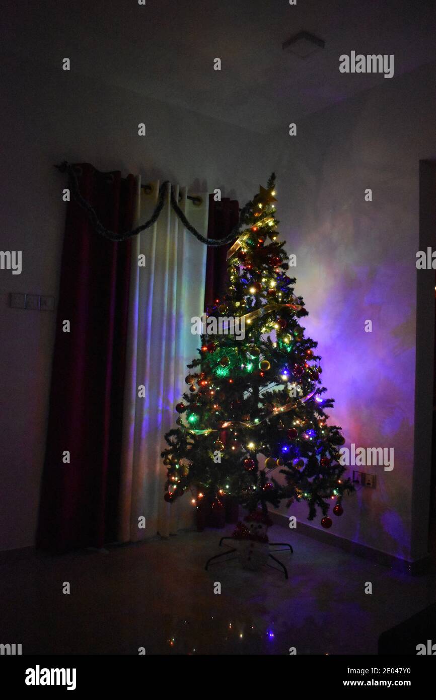 Christmas tree at a home. Colombo, Sri Lanka Stock Photo Alamy
