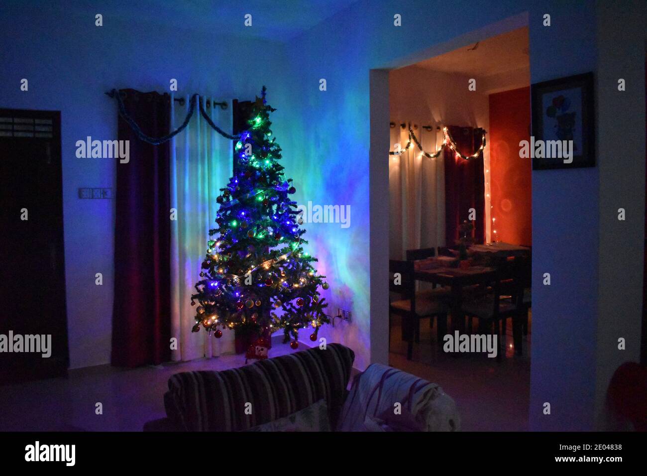 Christmas tree and decorations. Colombo, Sri Lanka Stock Photo Alamy
