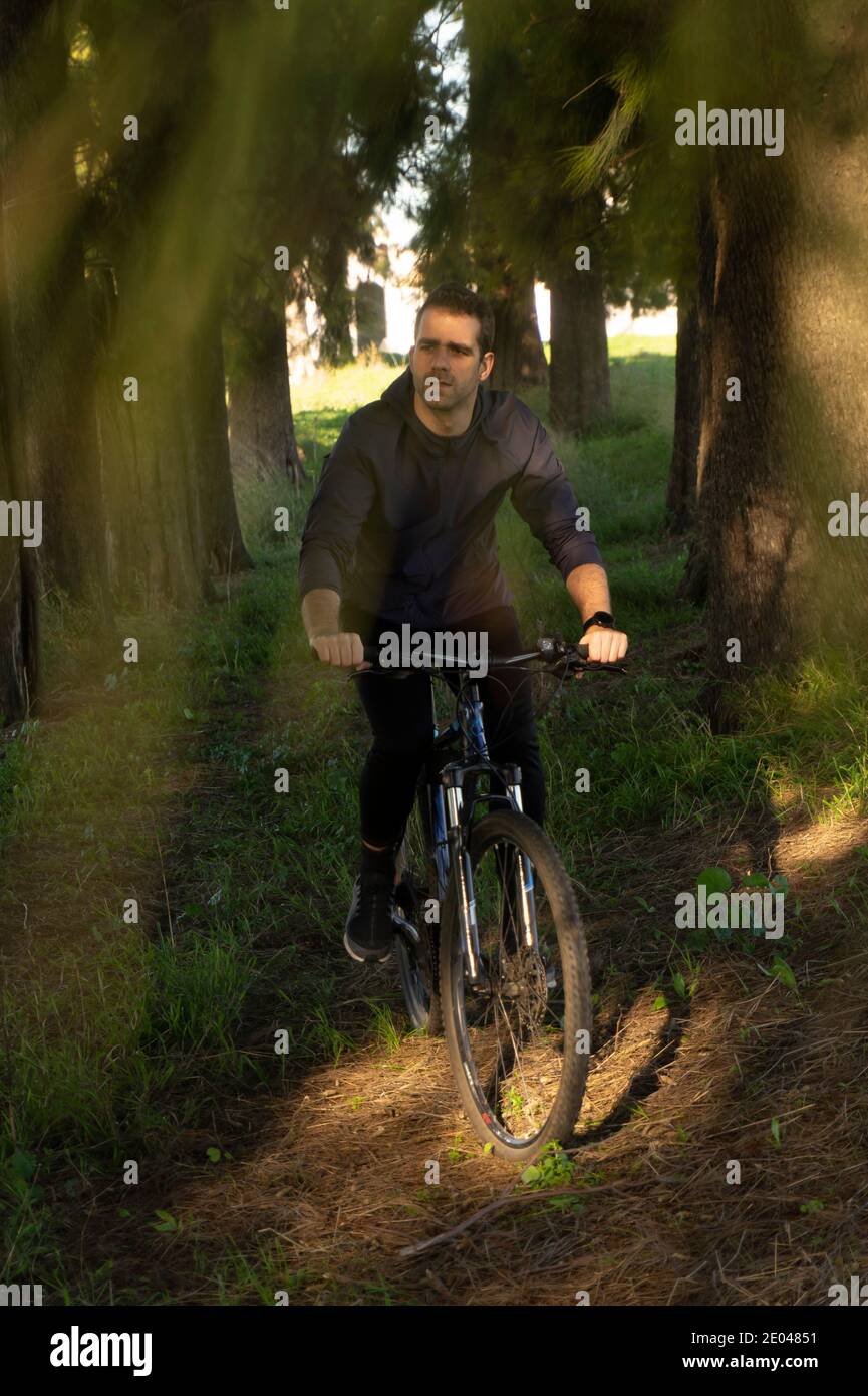 Mountain bicycle ride through forest hi-res stock photography and ...