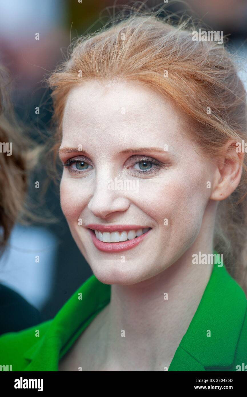 CANNES, FRANCE - MAY 21: Jessica Chastain attends the 'The Meyerowitz Stories' screening during the 70th annual Cannes Film Festival Stock Photo