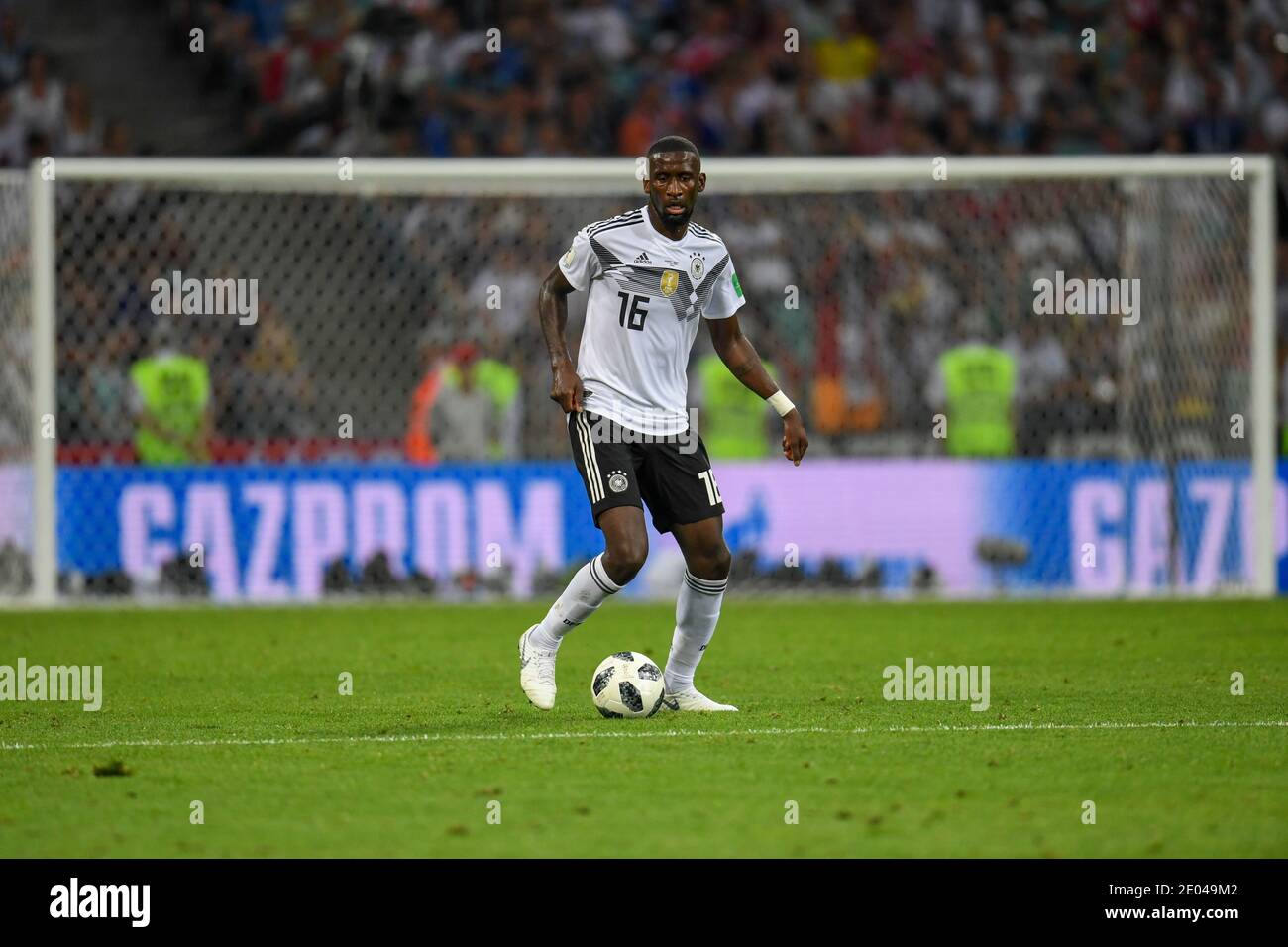 SOCHI, RUSSIA-23 JUNE 2018 Antonio Rudiger of Germany during the Russia 2018 World Cup Group F football match between Germany and Sweden Stock Photo