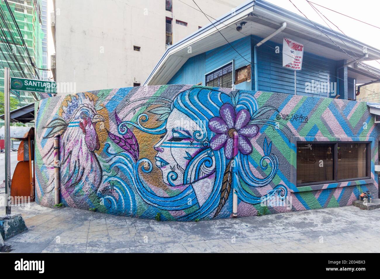 Wall art mural by Dee Jae Pa'este in Metro Manila, Philippines Stock