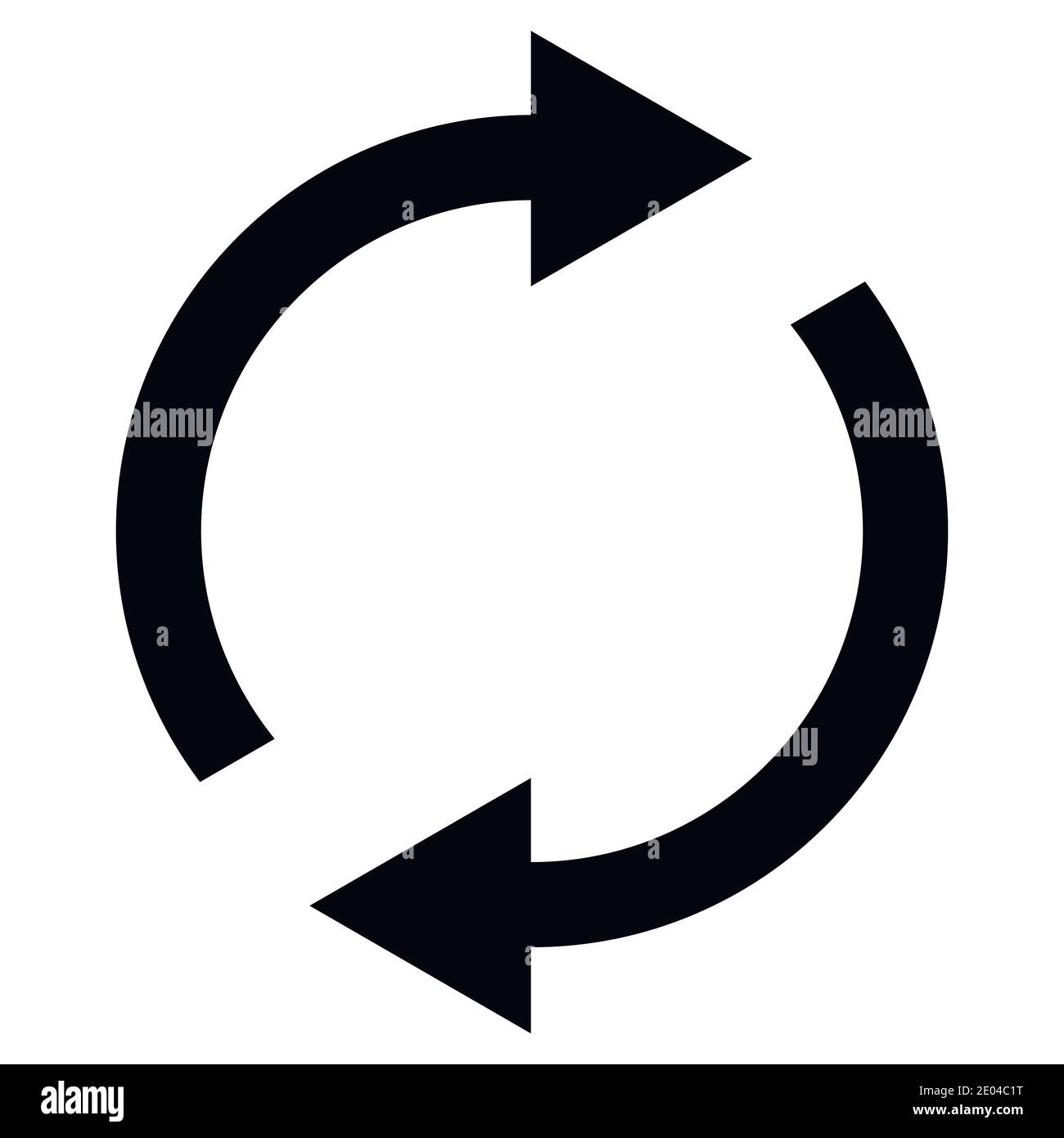 Icon swap resumes, spinning arrows in circle, vector symbol sync, renewable product exchange, change renew Stock Vector