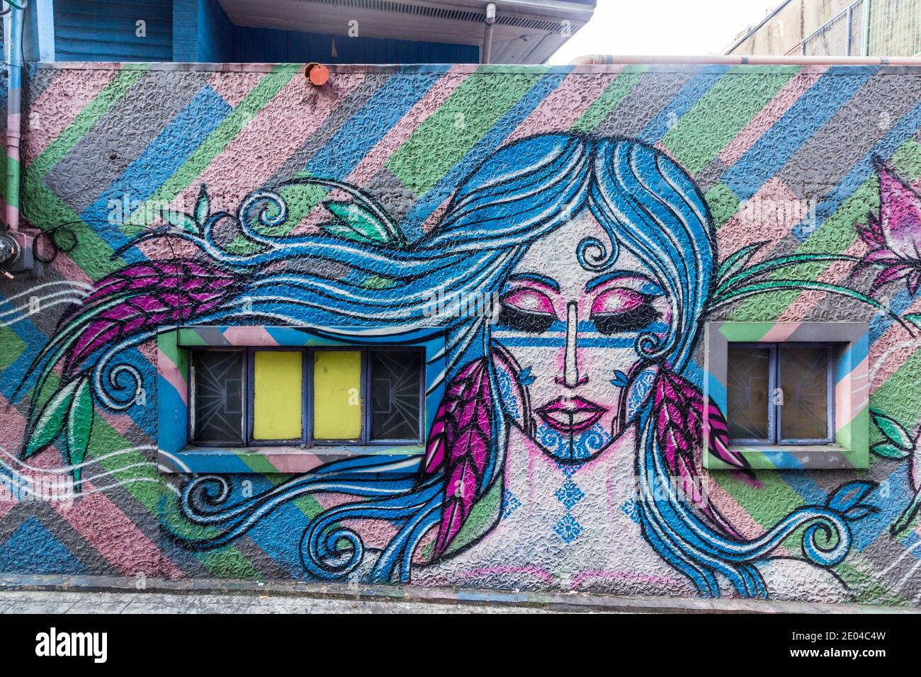 Wall art mural by Dee Jae Pa'este in Metro Manila, Philippines Stock