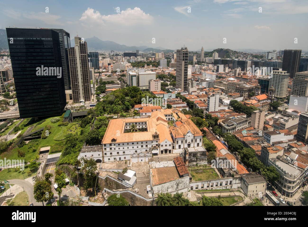 Financial Buildings in Downtown Rio de Janeiro Stock Photo