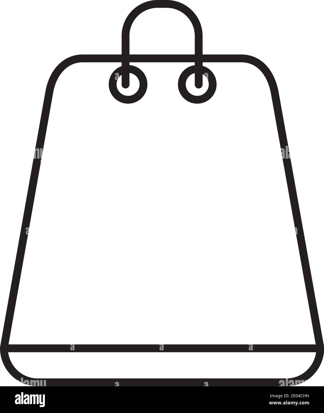 shopping bag icon over white background, line style, vector ...
