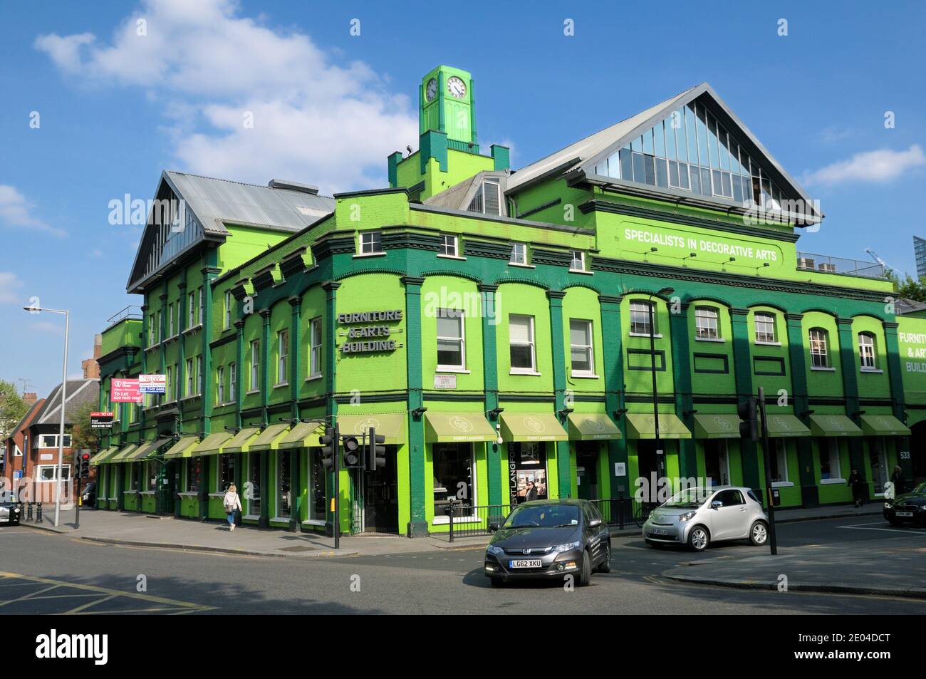 Furniture and Arts Building (FAB), previously known as 'The Furniture Cave', on the corner of King's Road and Lots Road, Chelsea, London, England, UK Stock Photo