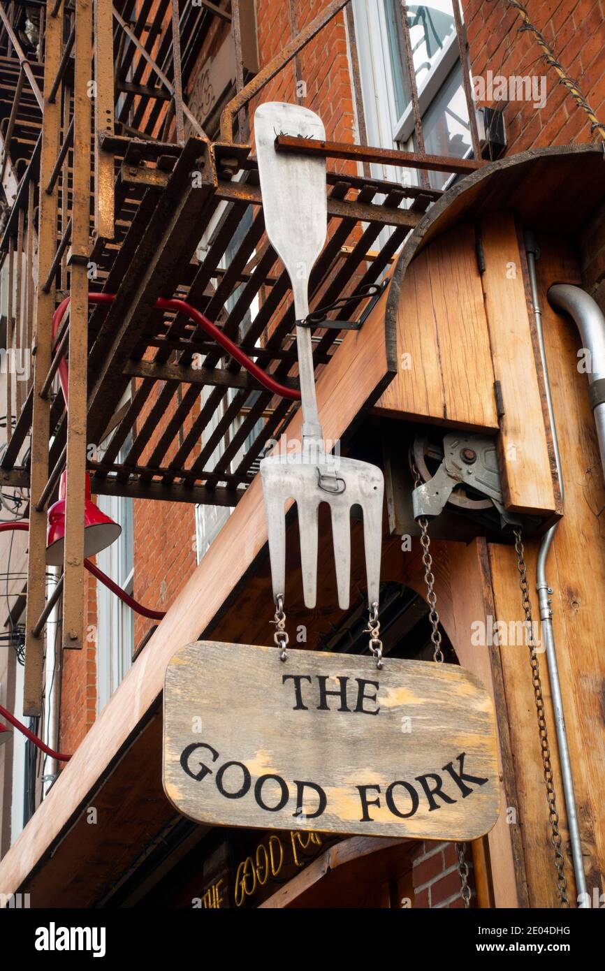 The Good Fork restaurant and bar in Red Hook Brooklyn NYC Stock Photo