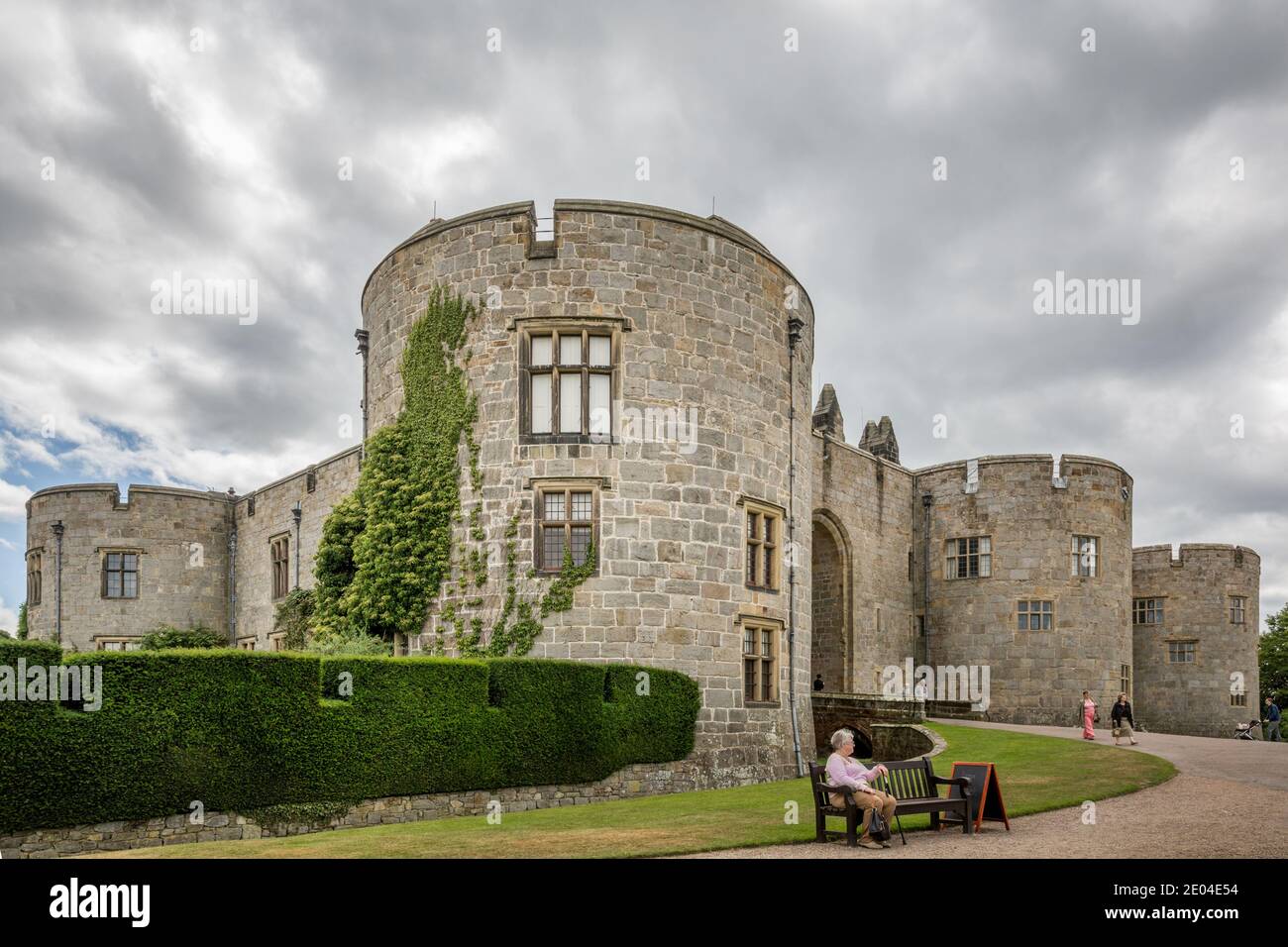 Chirk Castle is a grade I listed castle on the English Welsh border at Chirk near Wrexham in North Wales. Stock Photo