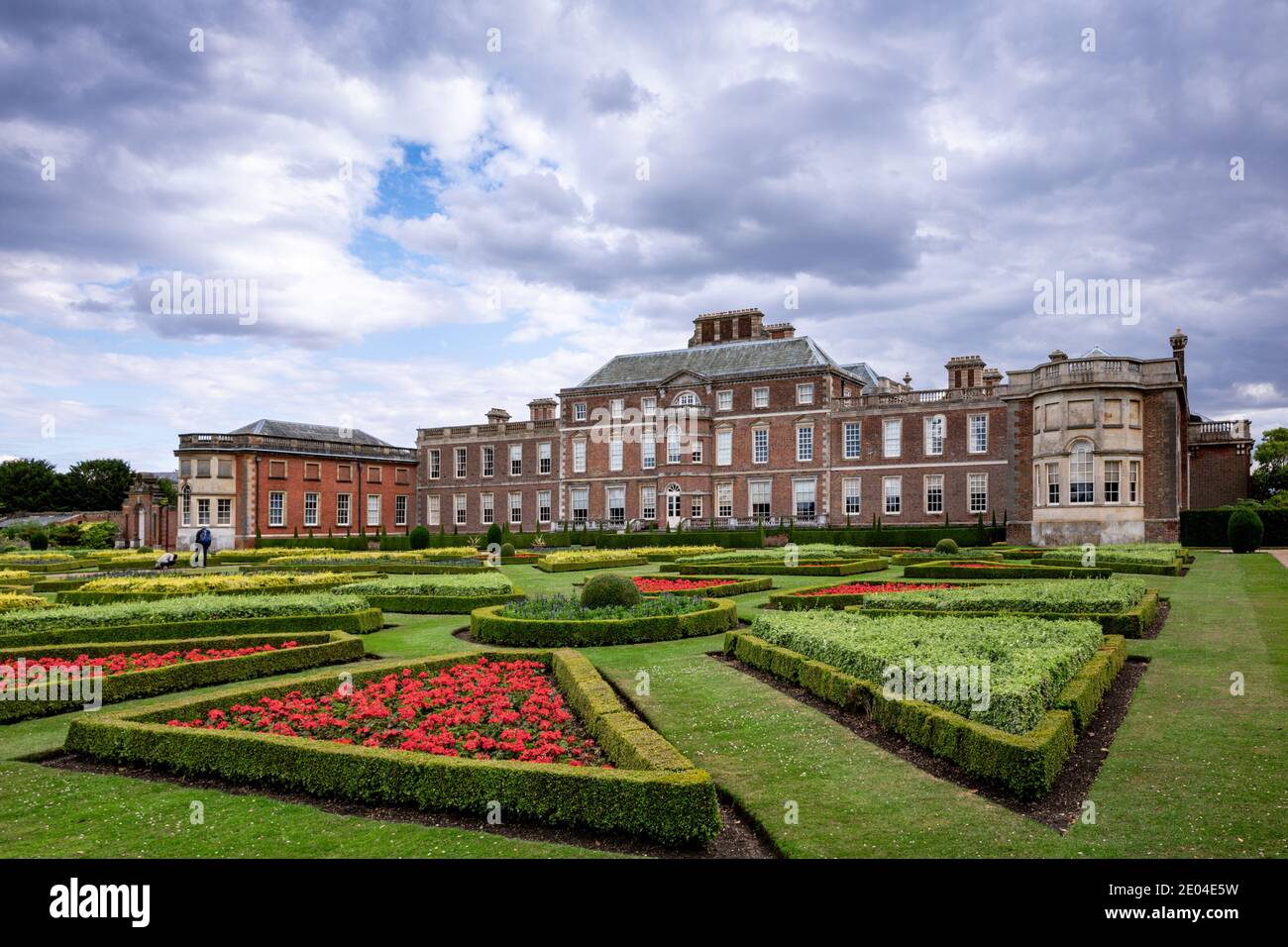 Wimpole Hall, a country house located in the Wimpole Estate, Cambridgeshire, England. Stock Photo