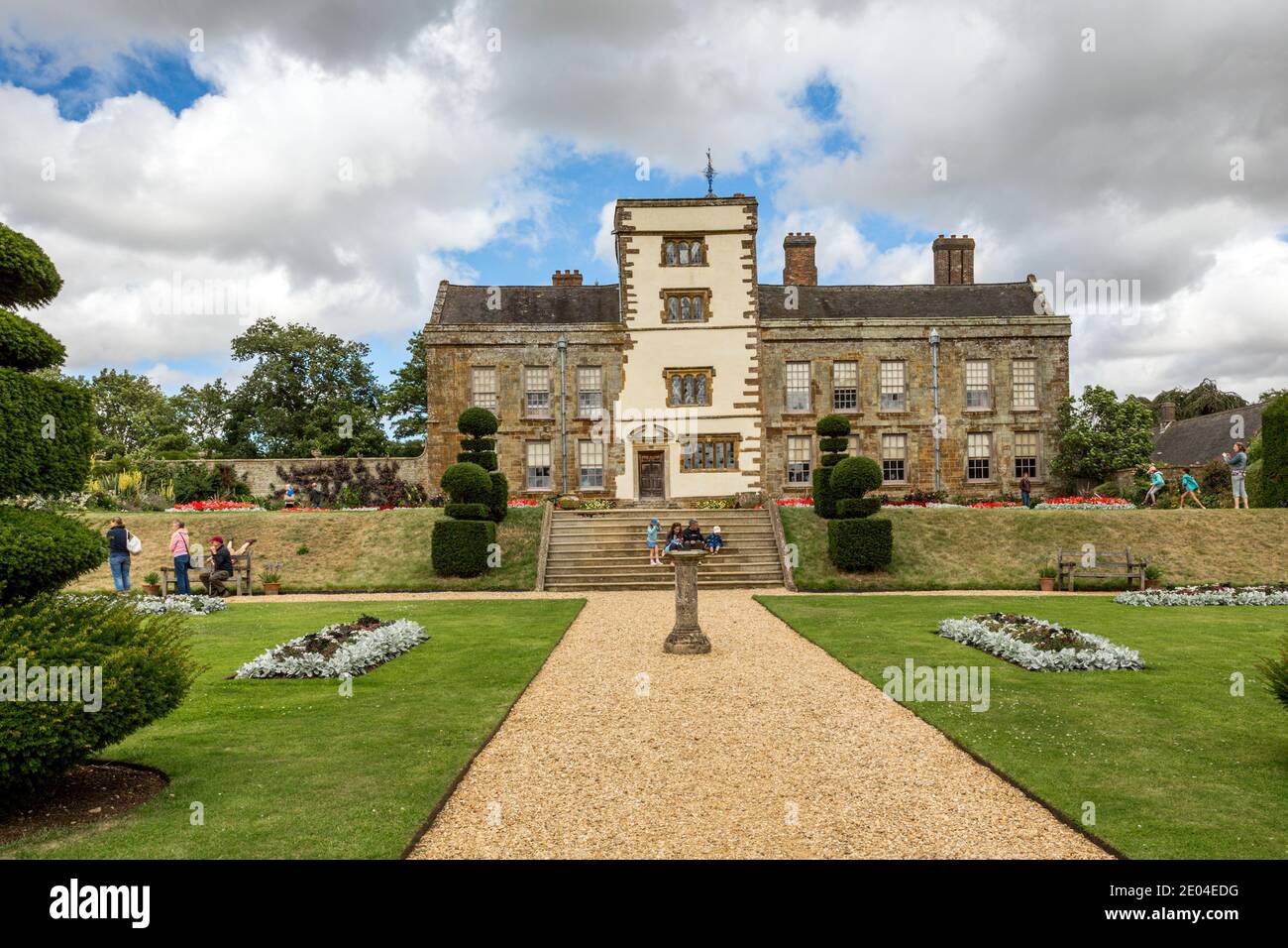 The house and gardens of Canons Ashby, an Elizabethan manor house