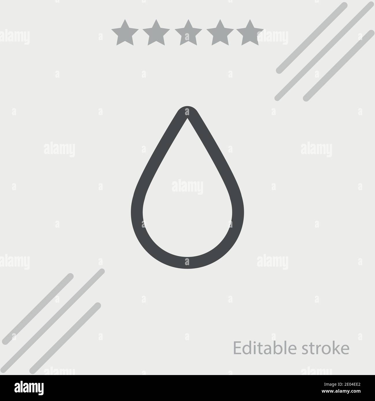 ink drop outline vector icon modern simple vector illustration Stock