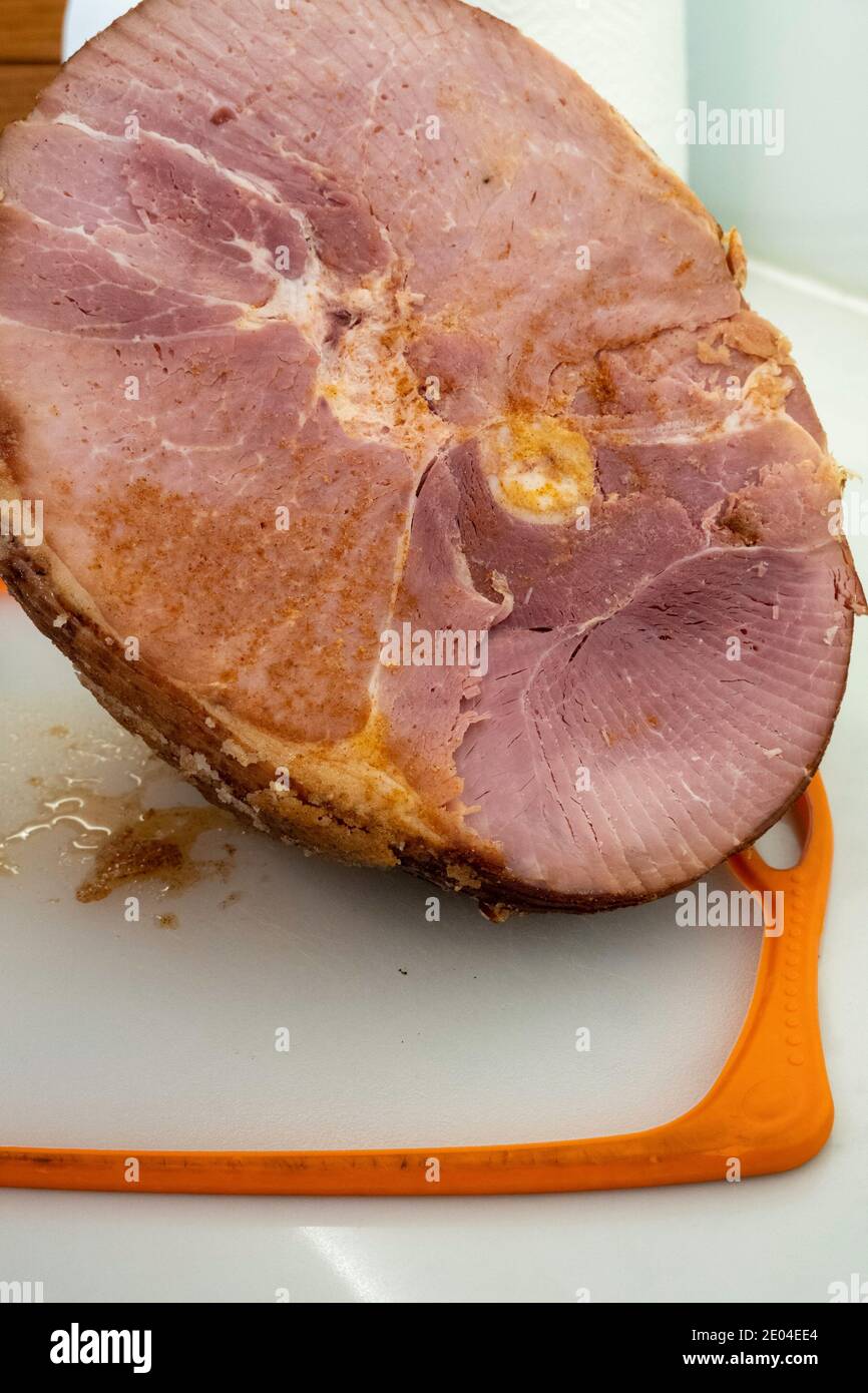 Still Life of a HoneyBaked Ham, USA Stock Photo Alamy