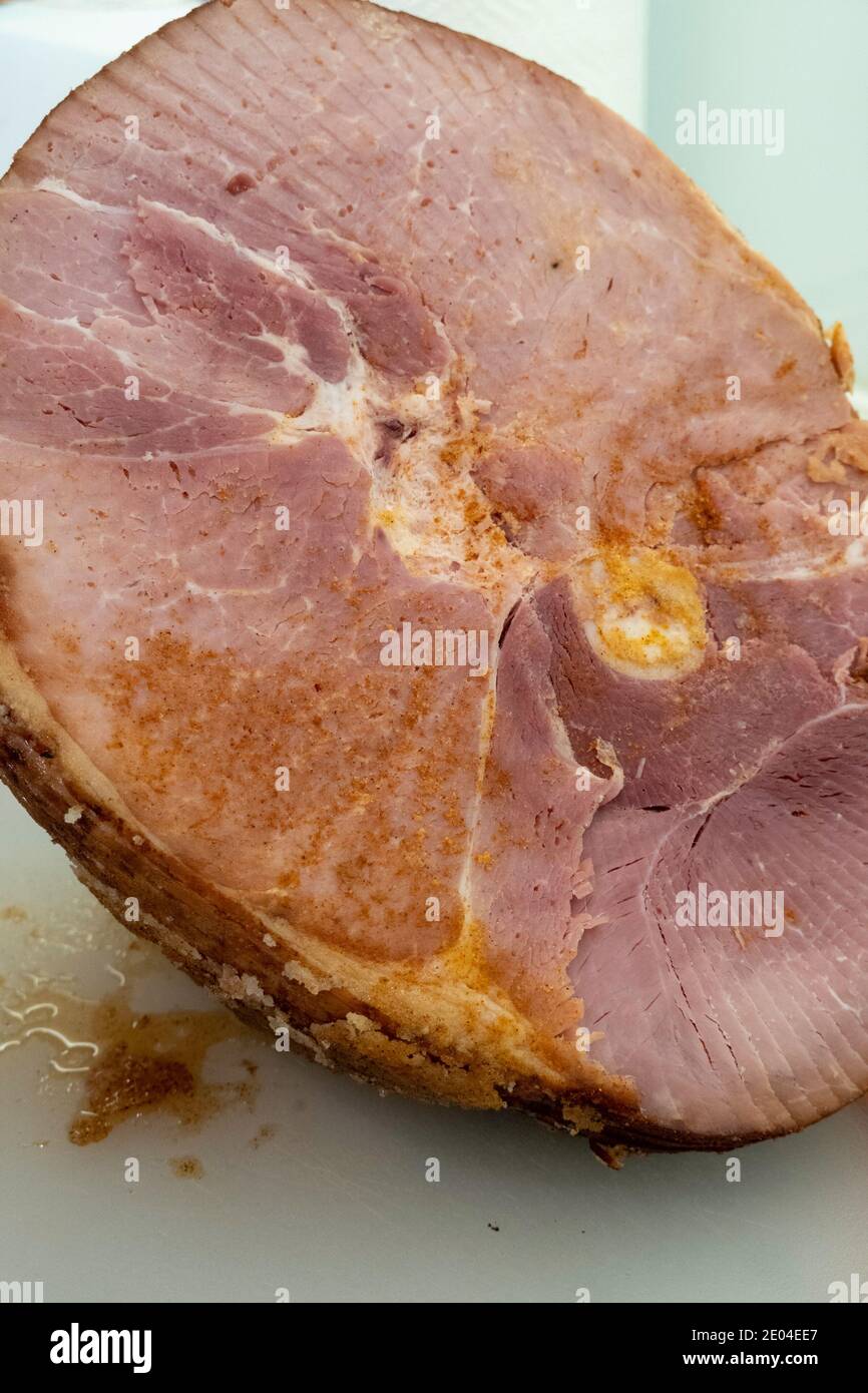 Still Life of a HoneyBaked Ham, USA Stock Photo Alamy