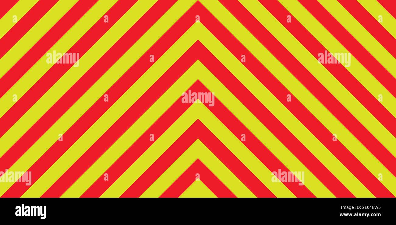 ambulance emergency background sign yellow and red stripes diagonally, ambulance emergency diagonal stripes, a warning to traffic safety Stock Vector